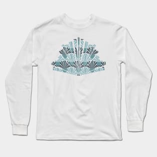 1920 Vintage Pattern 8 Ice Blue Long Sleeve T-Shirt